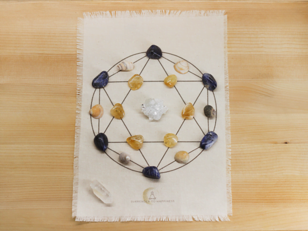 anxiety release crystal grid set