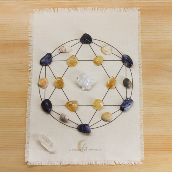anxiety release crystal grid set