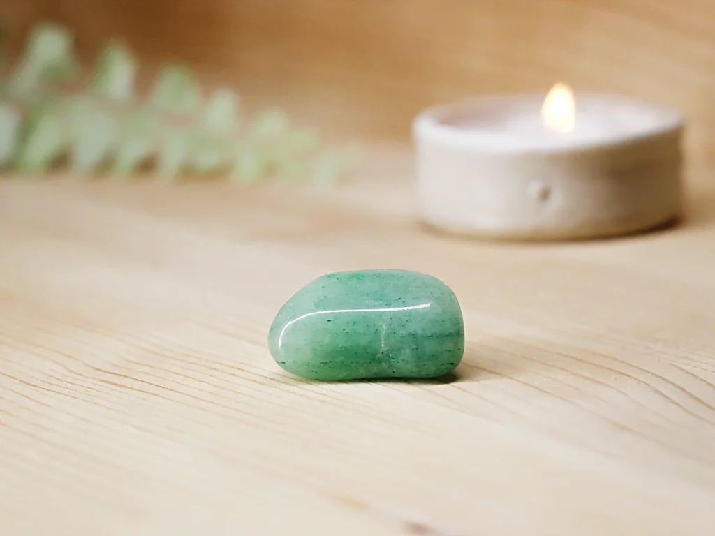 green-aventurine-tumblestone is one of the best crystals for gardening