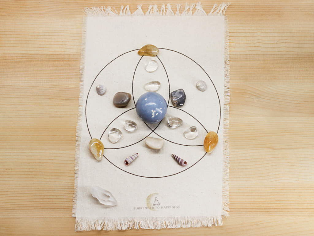 over coming fear crystal grid kit at surrender to happiness