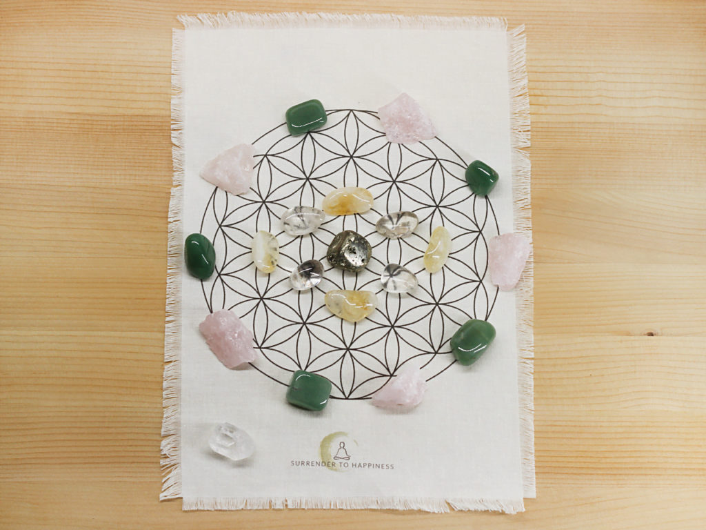 positivity crystal grid kit at surrender to happiness