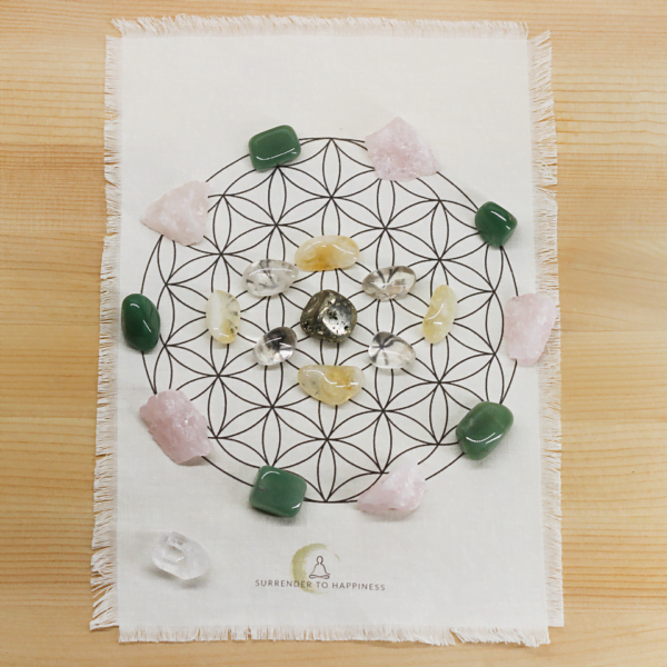 positivity crystal grid kit at surrender to happiness