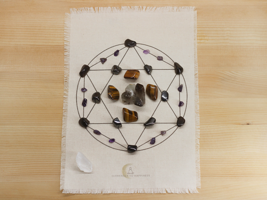 protection stones crystal grid kit