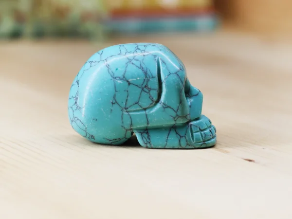 Turquoise Gemstone Skull At Surrender To Happiness