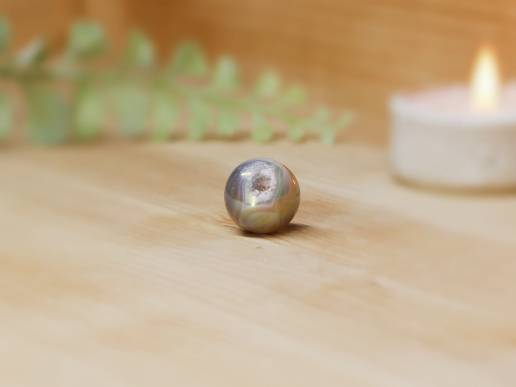 mini-druzy agate sphere